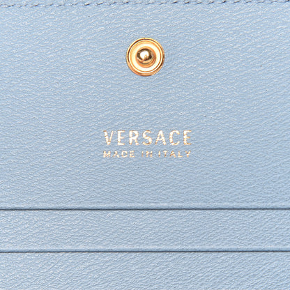Versace Calfskin Large Medusa Flap Over Wallet Pink Blue 6 of 9