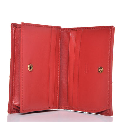 Gucci Calfskin Matelasse GG Marmont Card Case Wallet Hibiscus Red 5 of 8