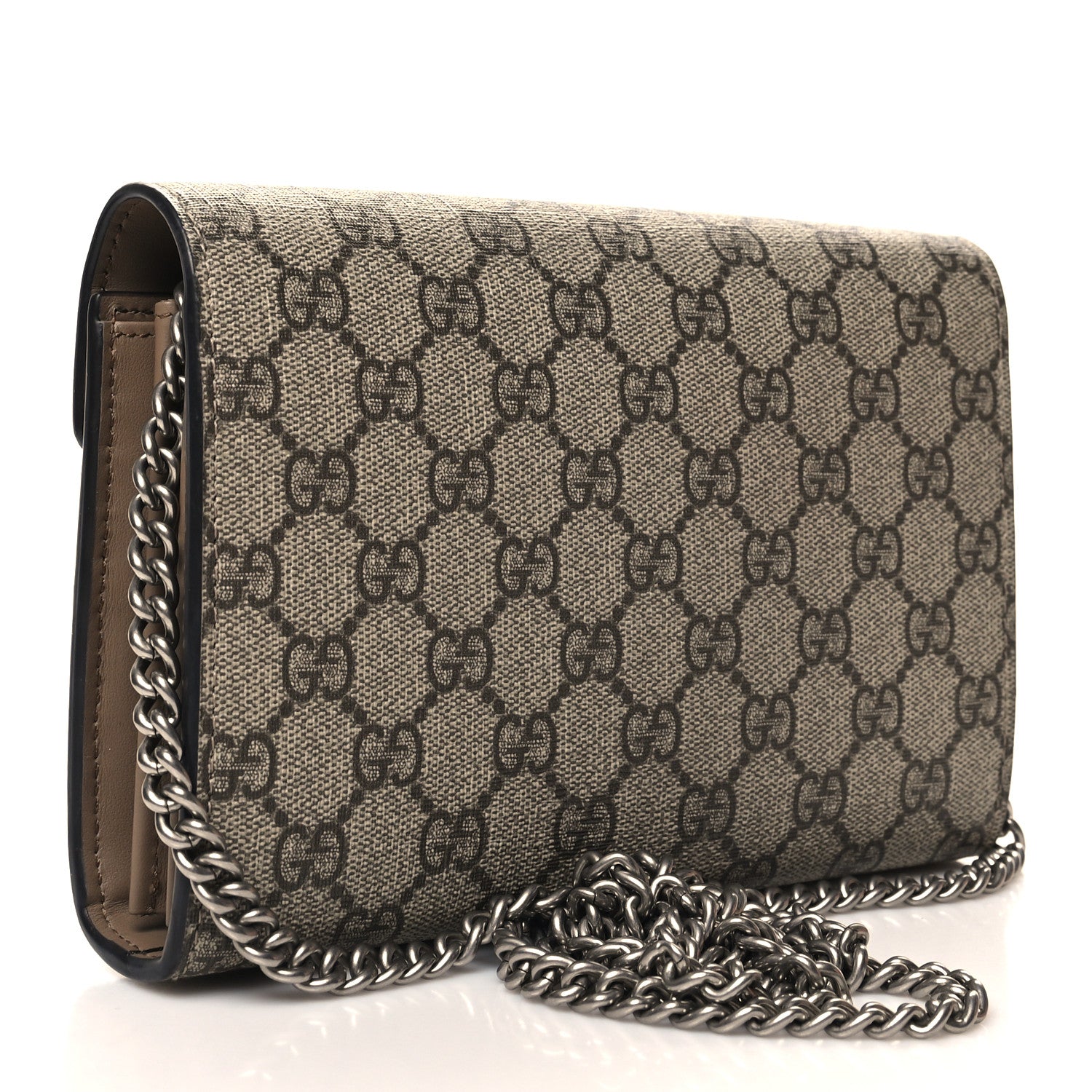 Gucci GG Supreme Monogram Mini Dionysus Chain Wallet Beige Taupe 3 of 13