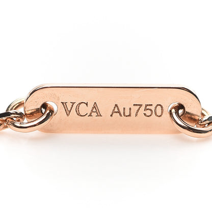 Van Cleef & Arpels 18K Rose Gold Carnelian Sweet Alhambra Bracelet 6 of 7