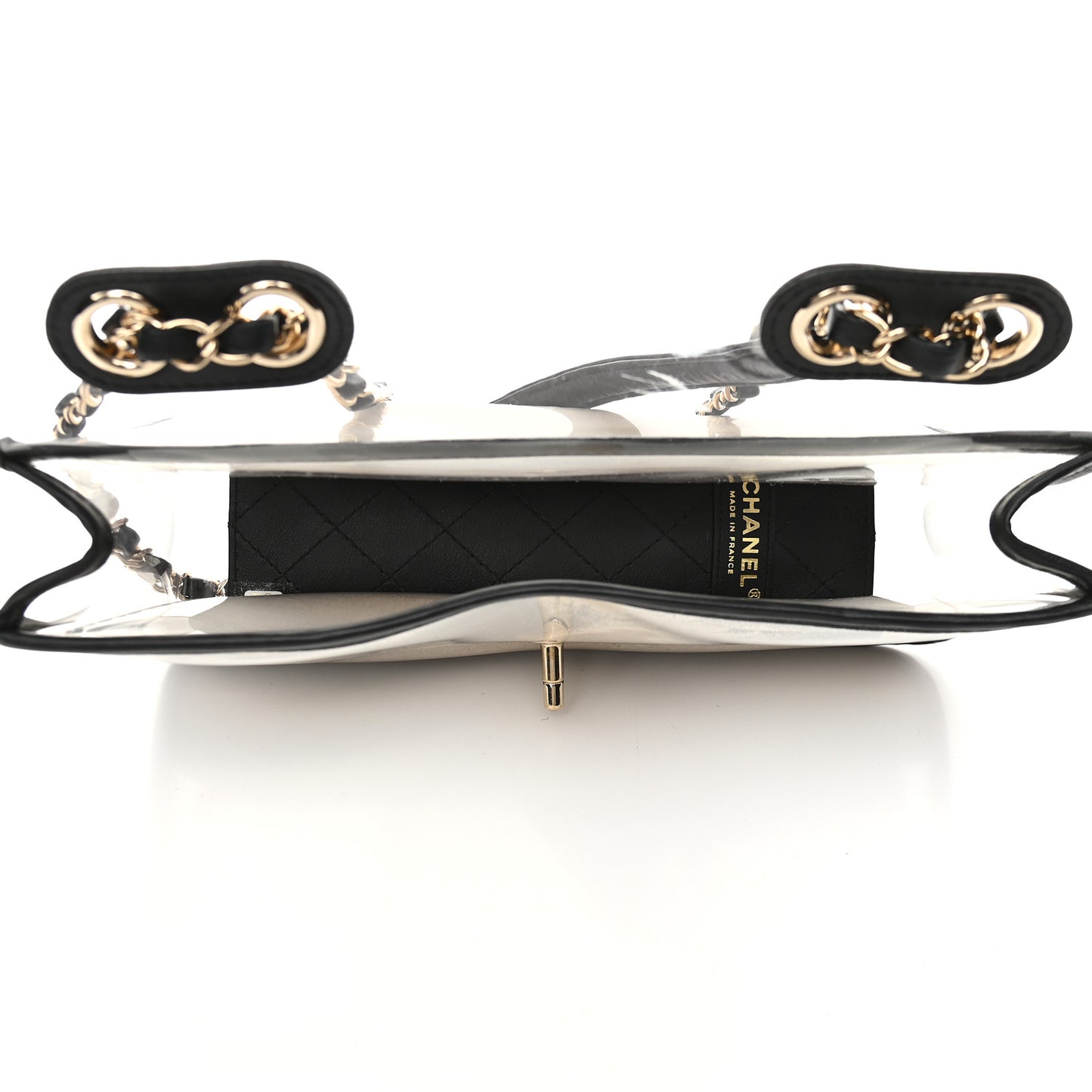 Lambskin PVC Medium Coco Sand Flap Black