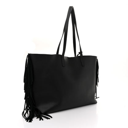 Saint Laurent Calfskin Large Fringe Shopping Tote Black 4 of 11