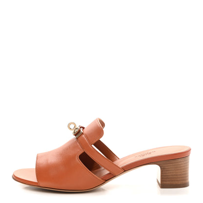 Hermes Goatskin Candy Sandals 39 Marron Glaise 1 of 9