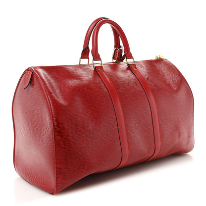 Louis Vuitton Epi Keepall 45 Castillan Red 2 of 14