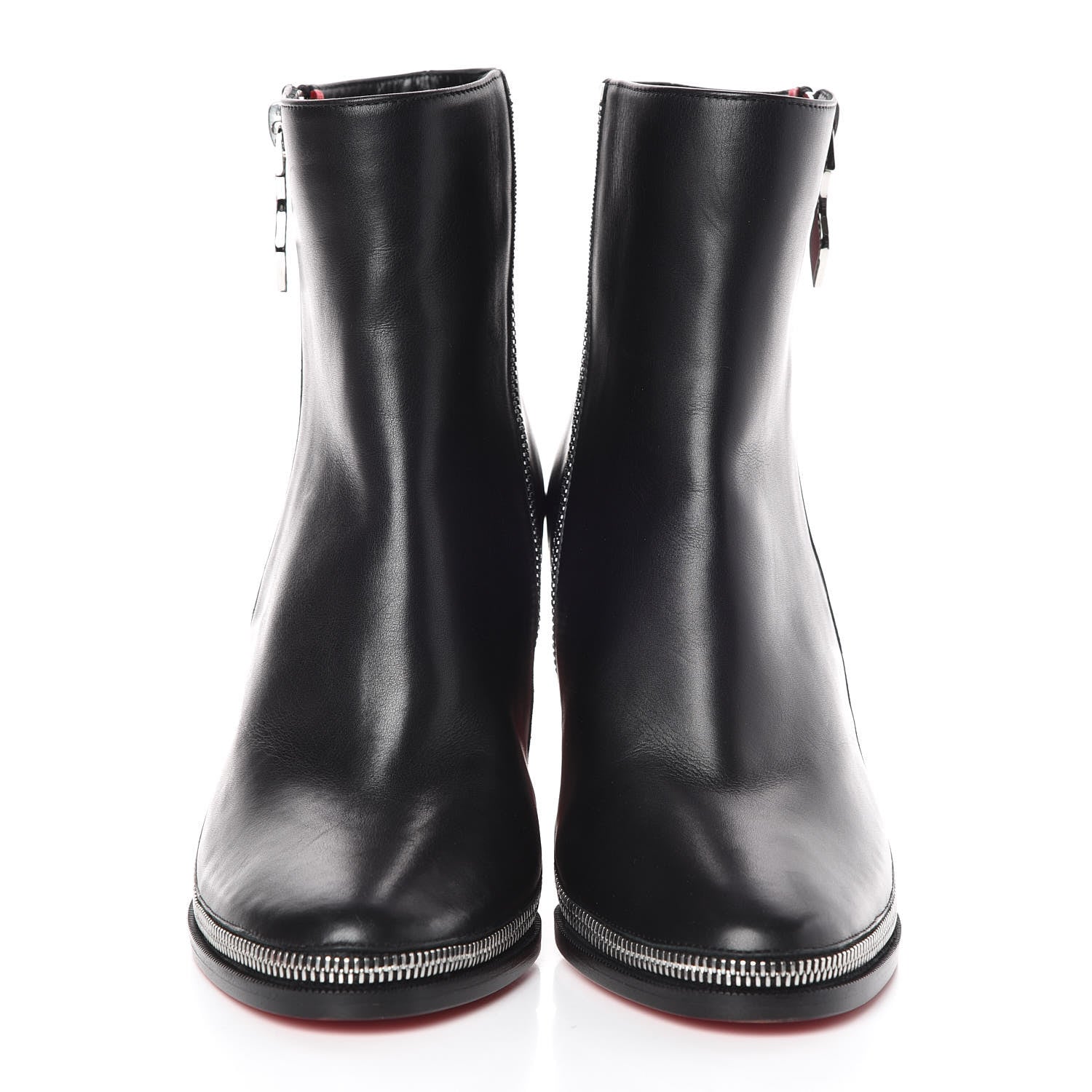 Christian Louboutin Calfskin Telezip 85 Ankle Bootie 39 Black 2 of 7