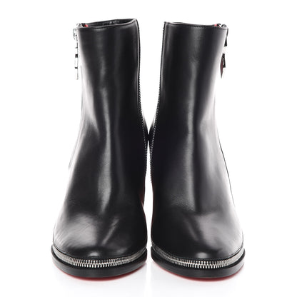 Christian Louboutin Calfskin Telezip 85 Ankle Bootie 39 Black 2 of 7