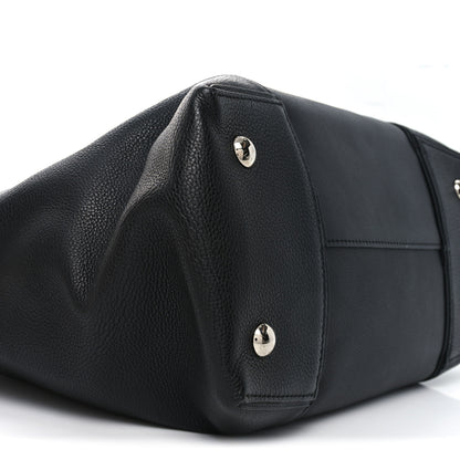 Louis Vuitton Veau Cachemire Snakeskin Soft Lockit MM Black 8 of 9