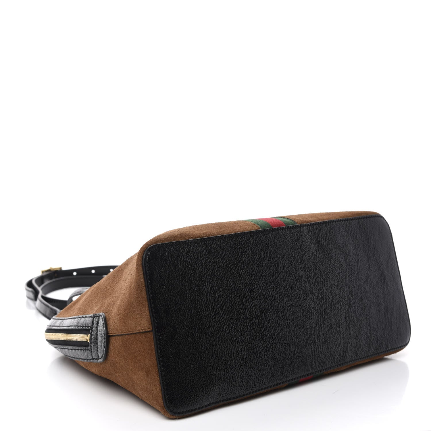 Gucci Suede Patent Web Medium Ophidia Top Handle Dome Bag Nocciola Black 4 of 10