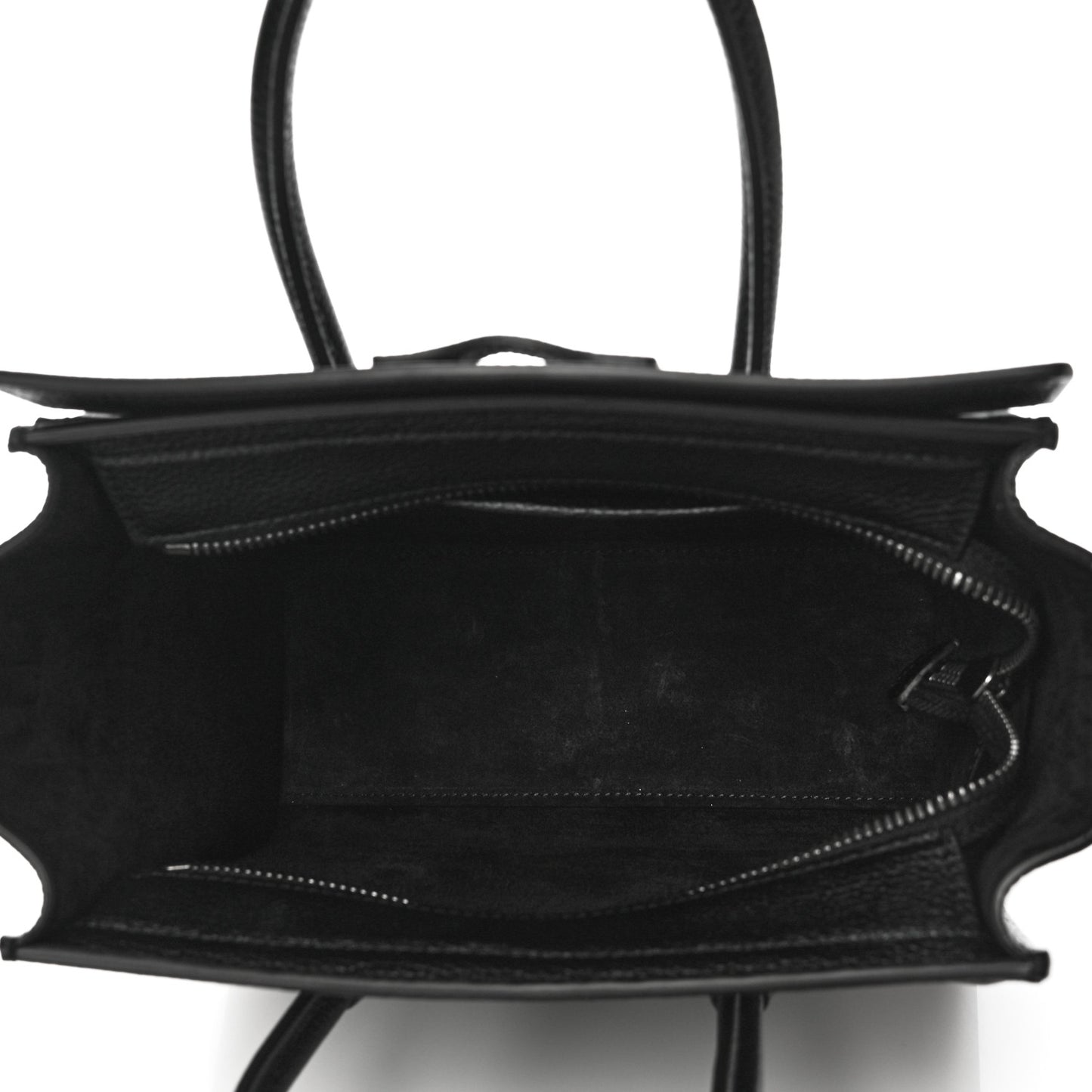 Drummed Calfskin Nano Luggage Black