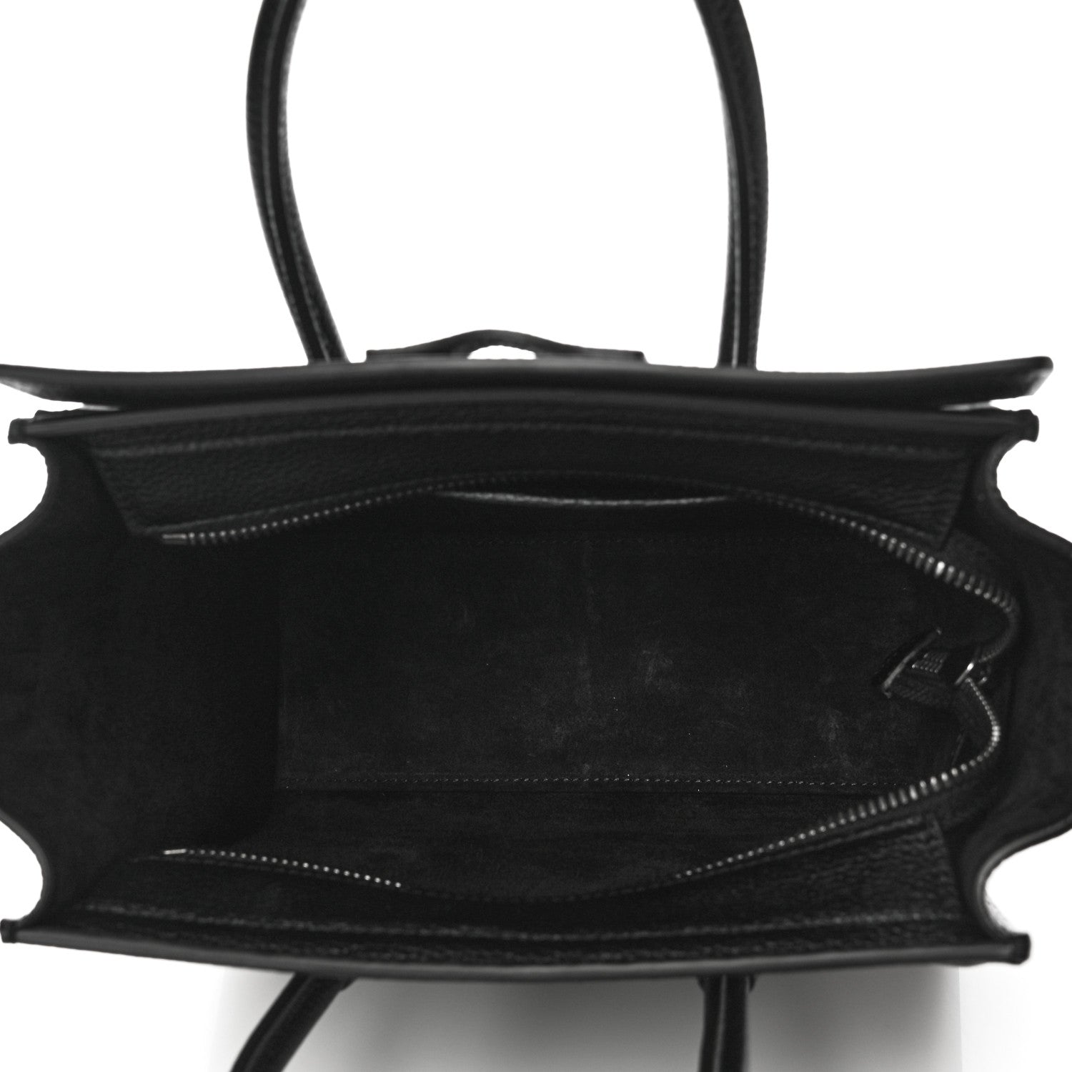 Celine Drummed Calfskin Nano Luggage Black 5 of 11