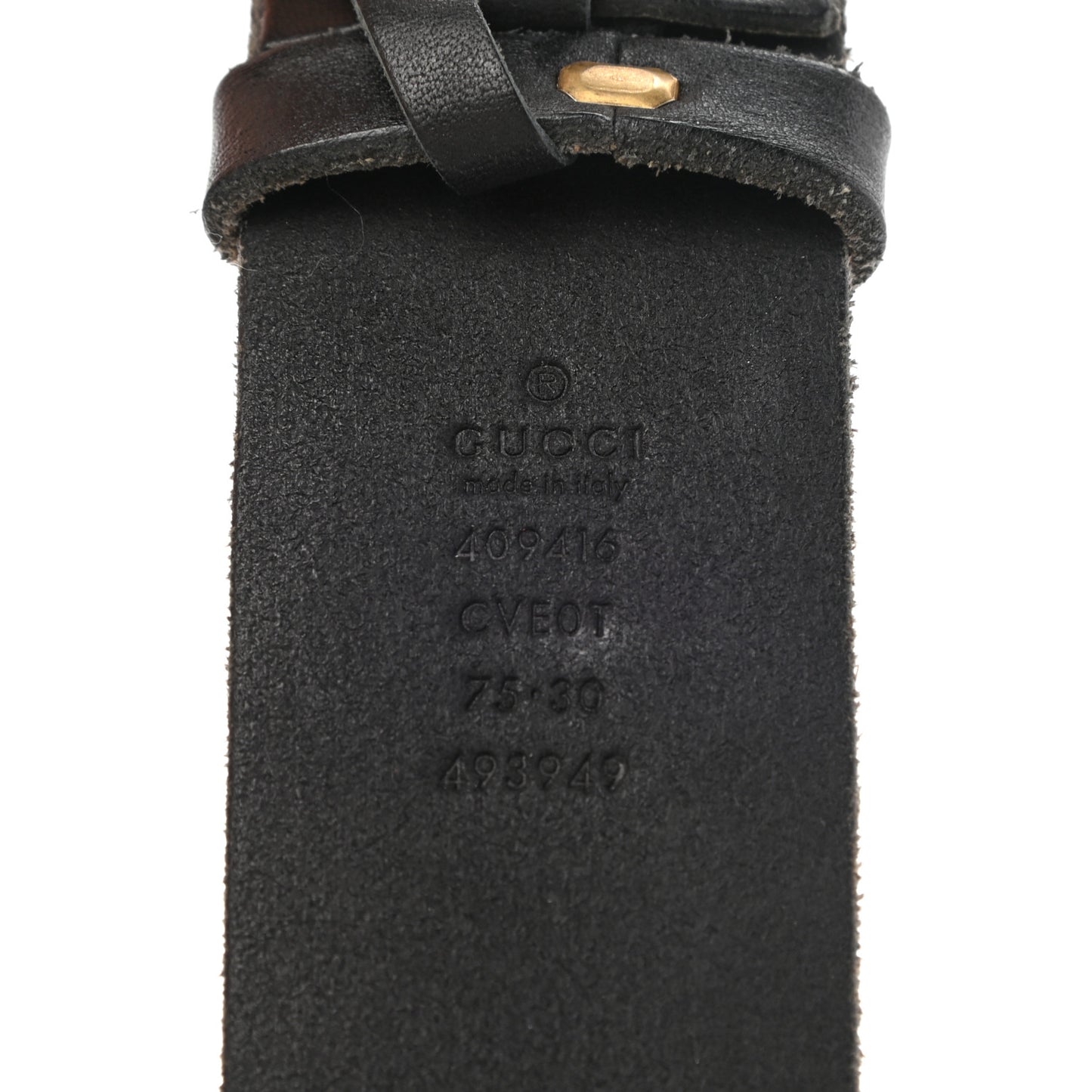 Faded Calfskin Double G 40mm Belt 75 30 Black