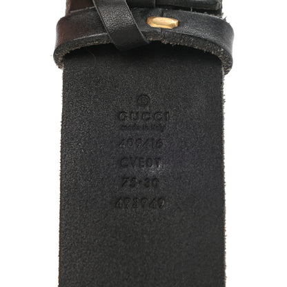 Gucci Faded Calfskin Double G 40mm Belt 75 30 Black 3 of 6