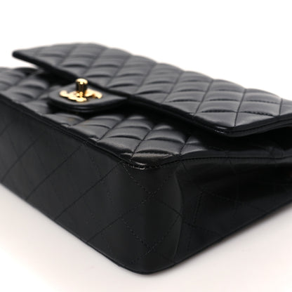 Chanel Lambskin Quilted Medium Double Flap Black 9 of 10