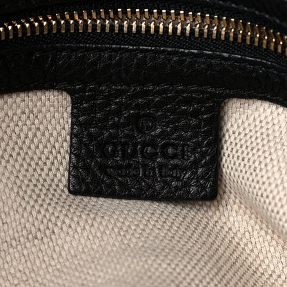 Gucci Pebbled Calfskin Medium Soho Chain Shoulder Bag Black 6 of 15