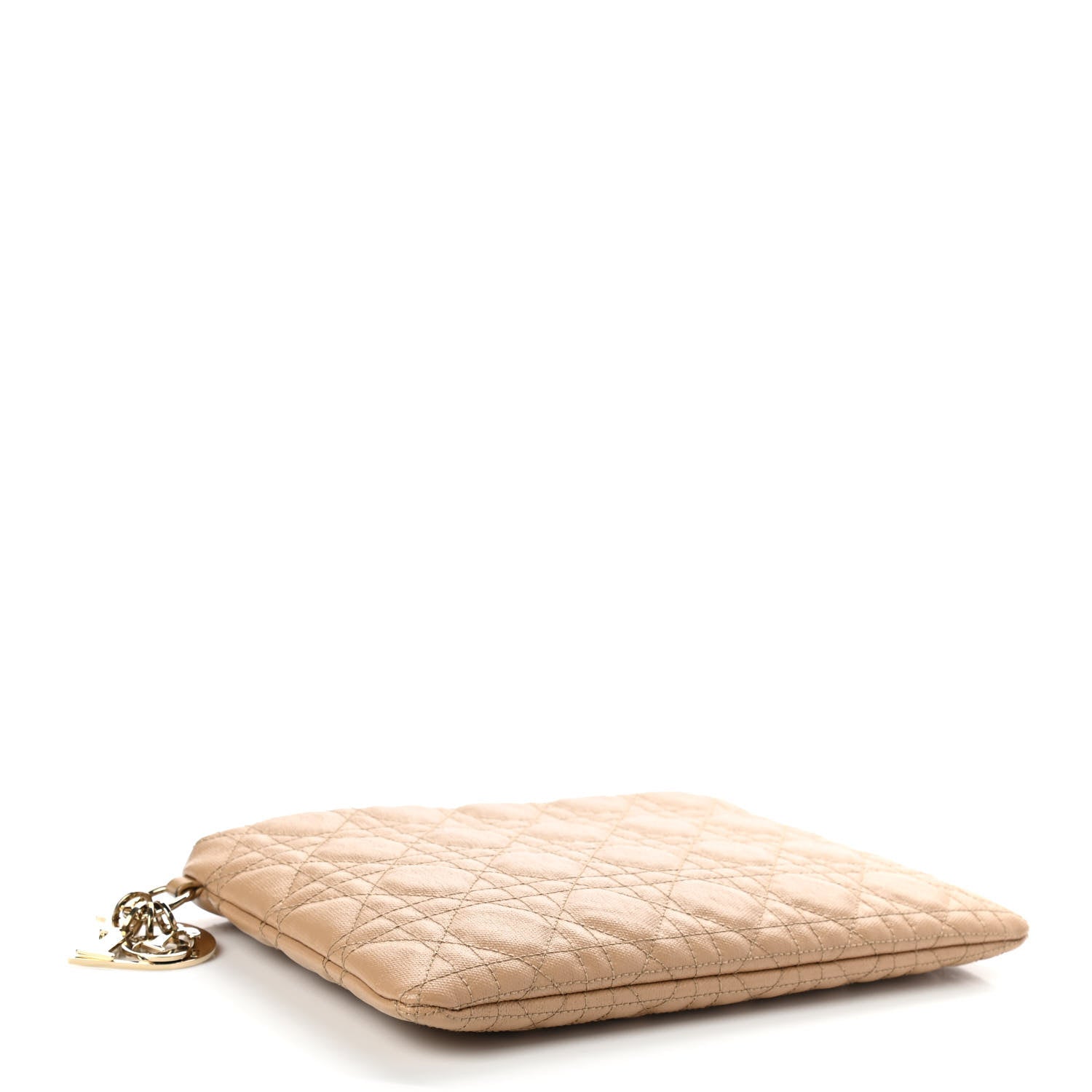 Christian Dior Coated Canvas Cannage Panarea Pouch Beige 4 of 7