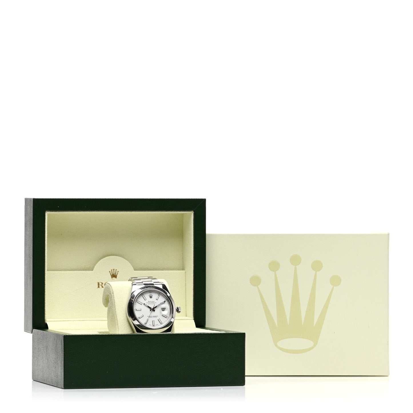 Stainless Steel 41mm Oyster Perpetual Datejust II Watch White 116300