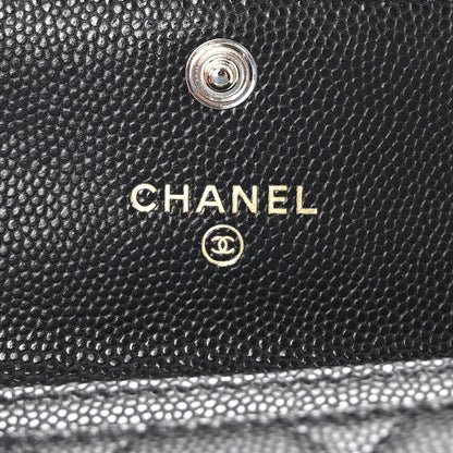 Chanel Caviar Quilted CC Flap Card Holder Black 6 of 9