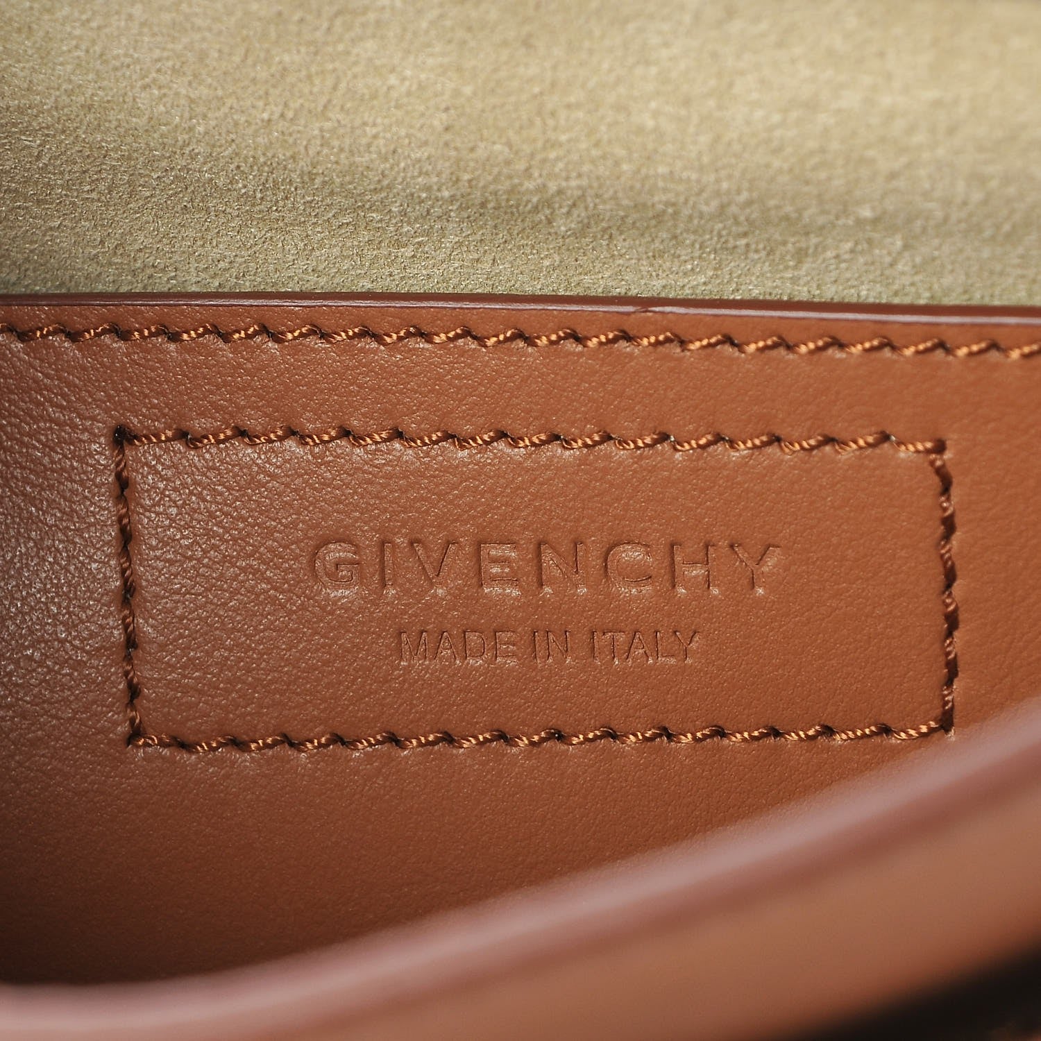 Givenchy Calfskin Infinity Saddle Bag Cognac 7 of 8