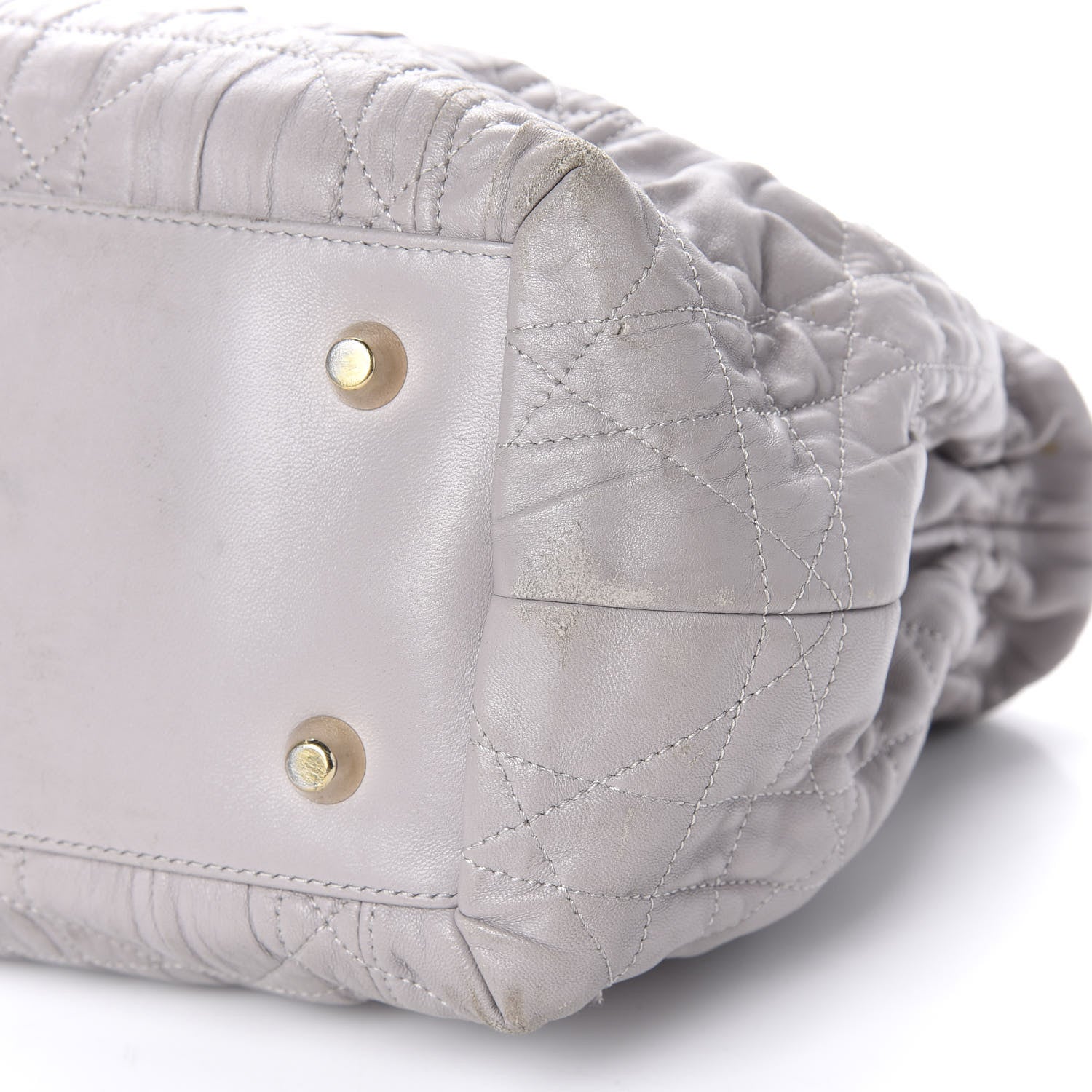 Christian Dior Gaufre Lambskin Cannage Delices Tote Grey 7 of 11