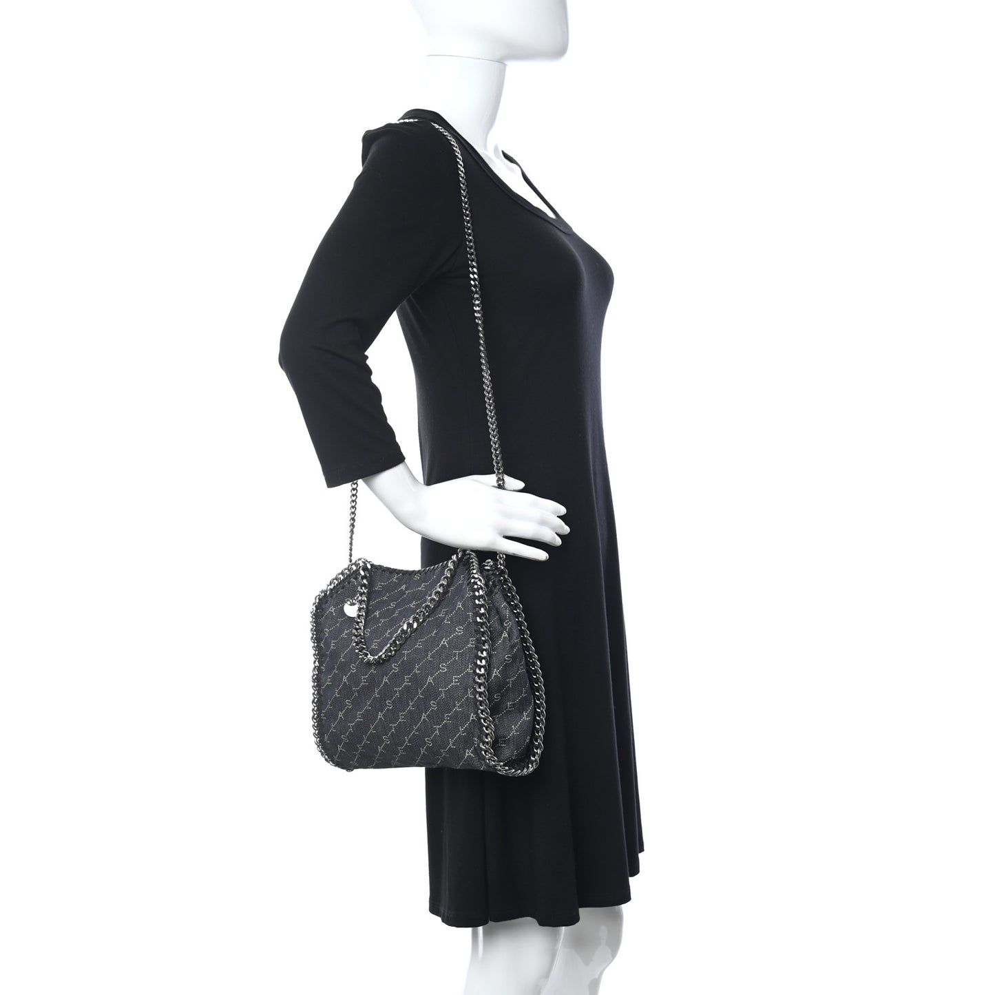 Denim Logo Falabella Tote Navy