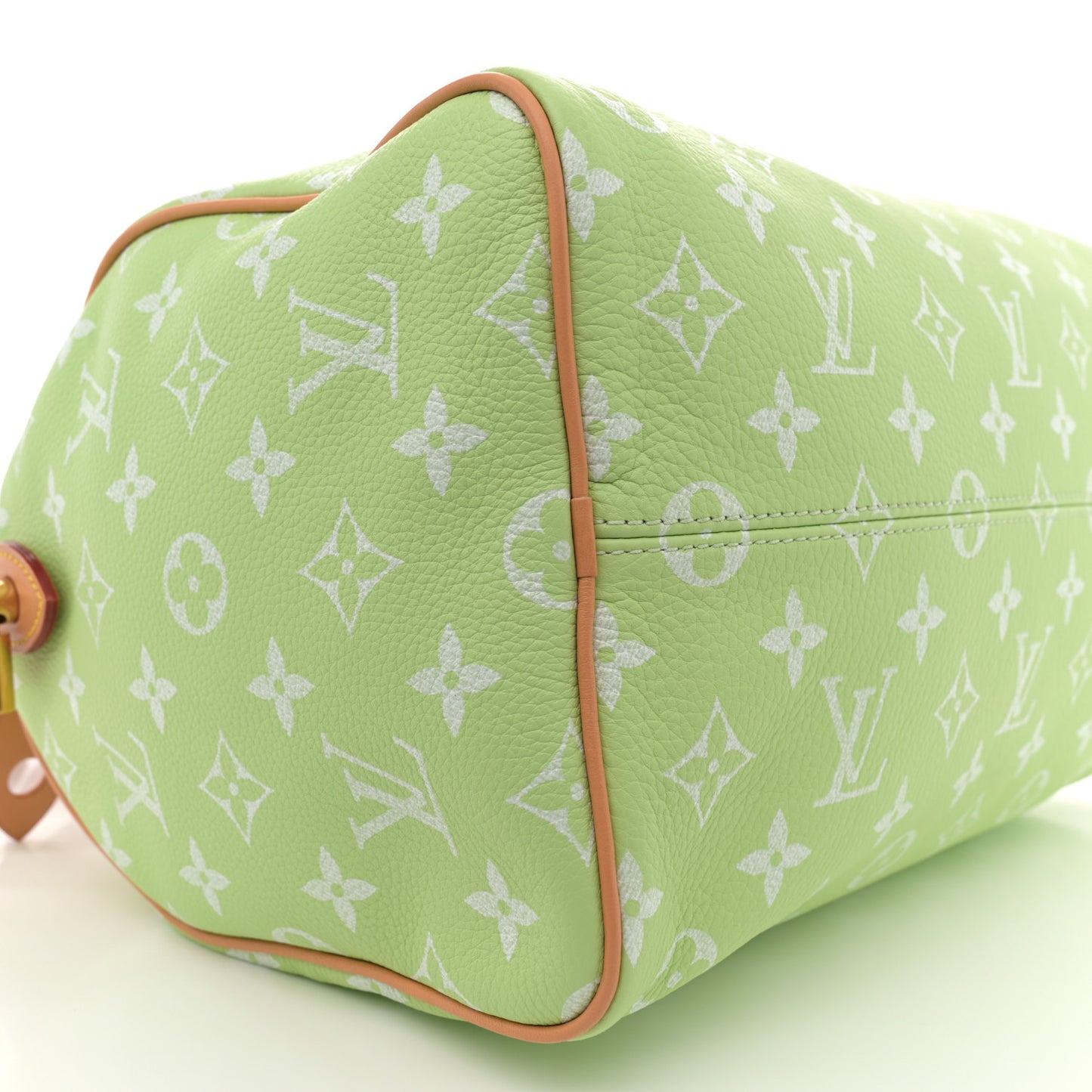 Calfskin Monogram Speedy P9 Bandouliere 30 Frozen Lime Vert Clair