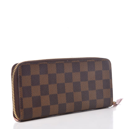 Louis Vuitton Damier Ebene Clemence Wallet Rose Ballerine 3 of 7
