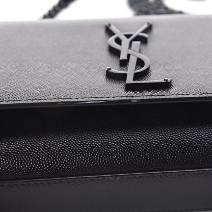 Saint Laurent Grain De Poudre Small Monogram Kate Satchel Black 10 of 10