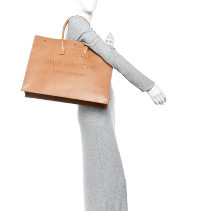 Saint Laurent Vitello Large Rive Gauche Tote Natural 2 of 11