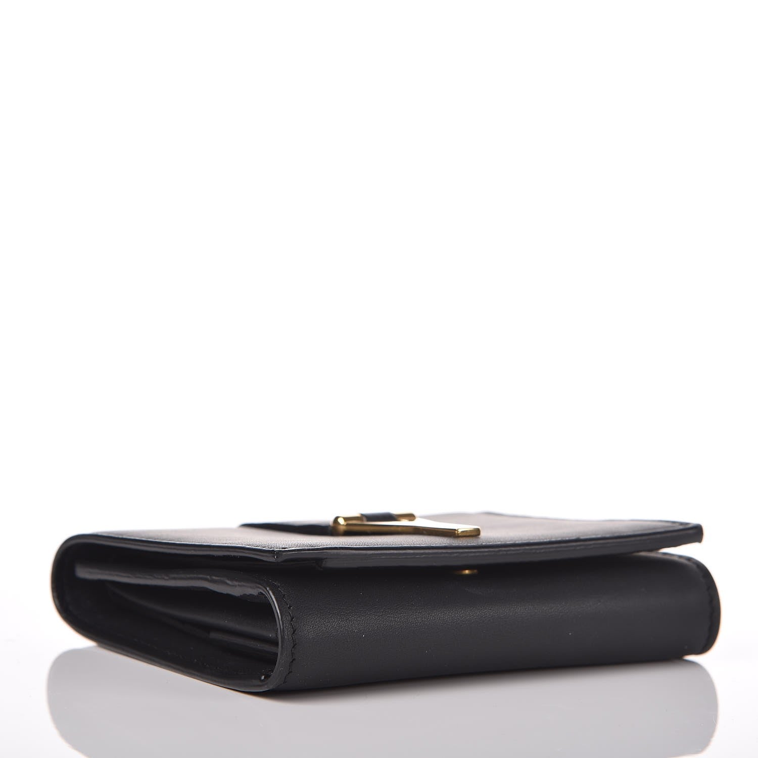 Saint Laurent Calfskin Classic Y Compact Wallet Black 4 of 7