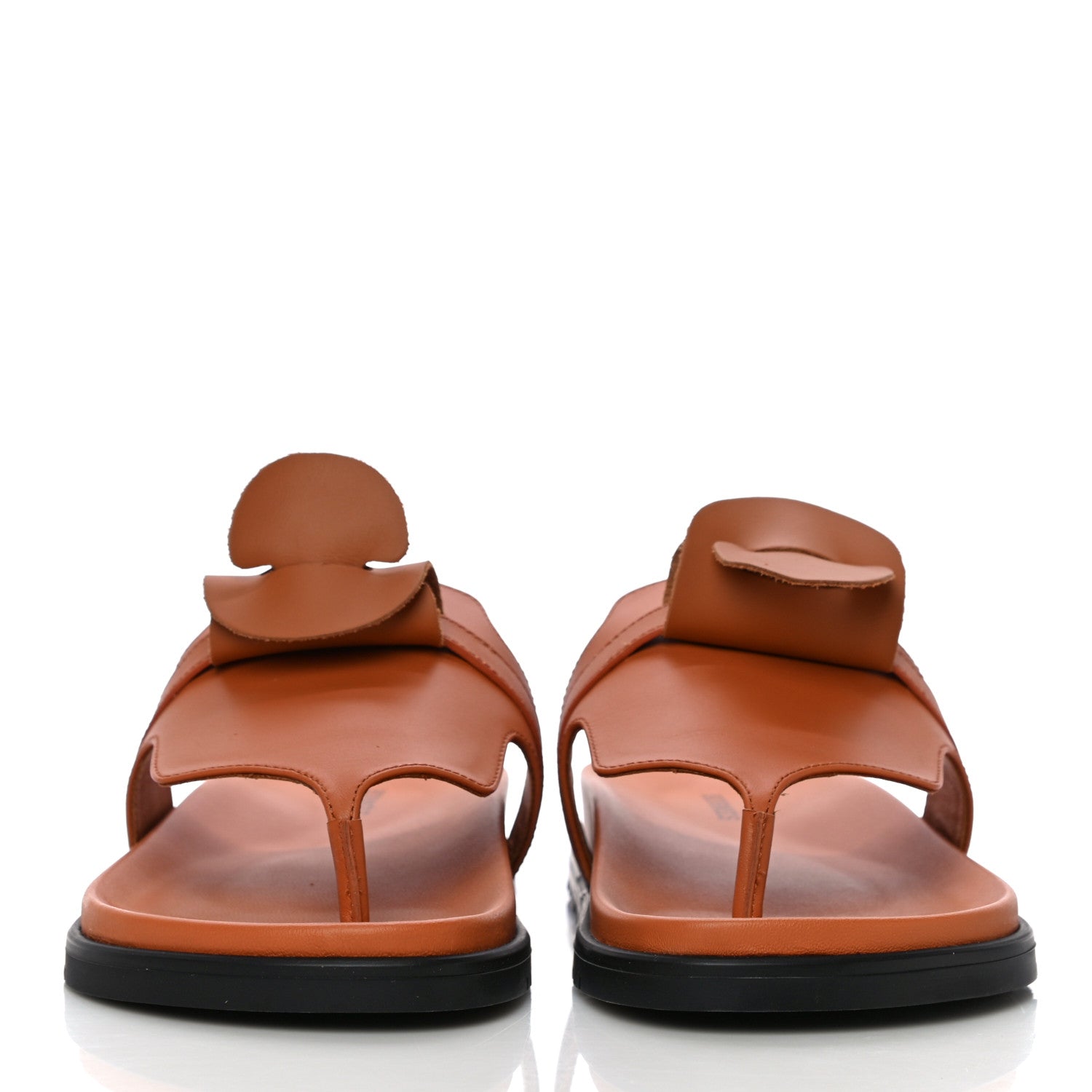 Hermes Calfskin Womens Empire Sandals 39 Marron Glaise 2 of 12