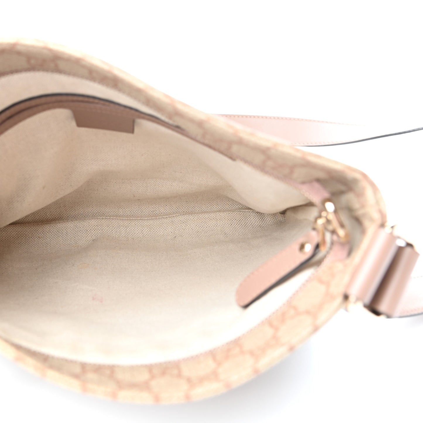 GG Supreme Monogram Selleria Calfskin Small Flat Messenger Bag Pink