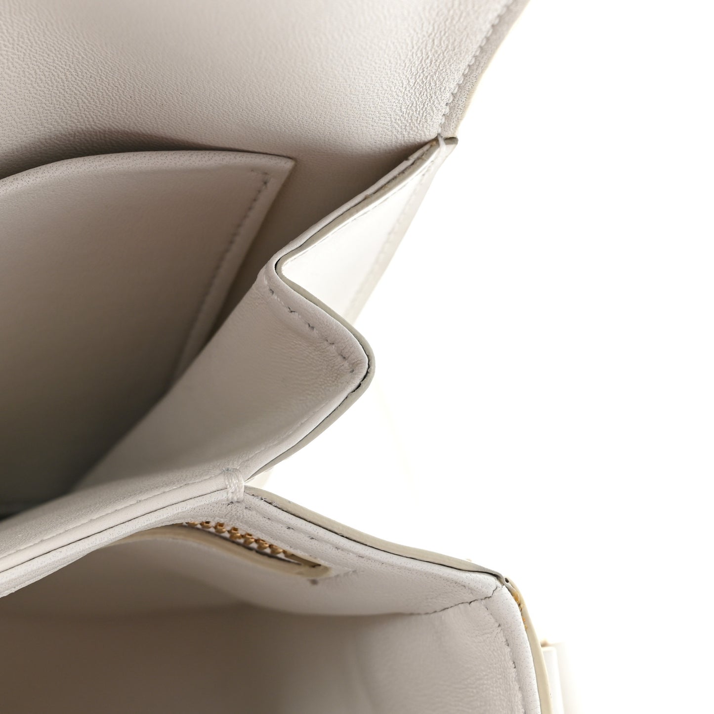 Shiny Calfskin Medium Triomphe White
