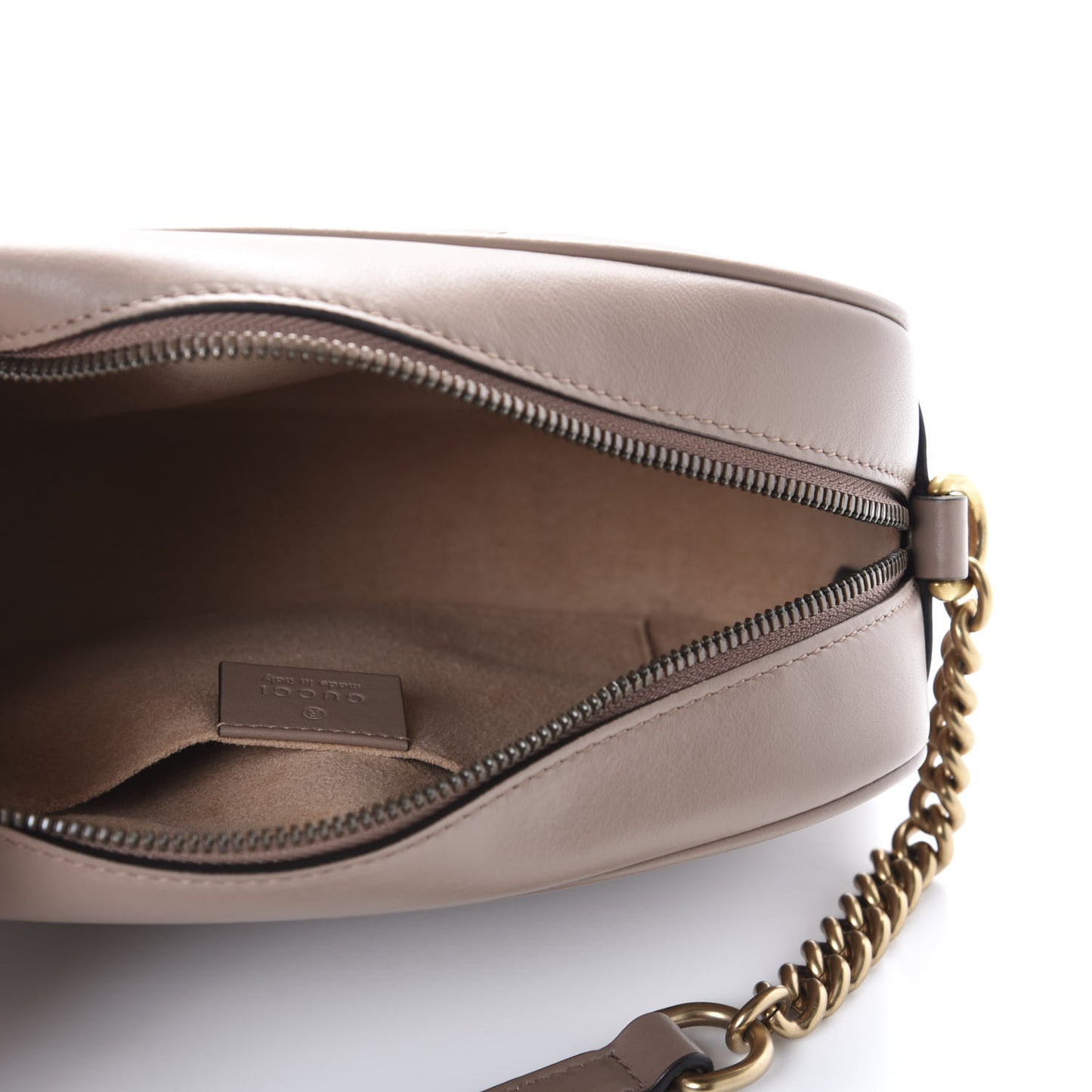Calfskin Matelasse Small GG Marmont Chain Shoulder Bag Porcelain Rose