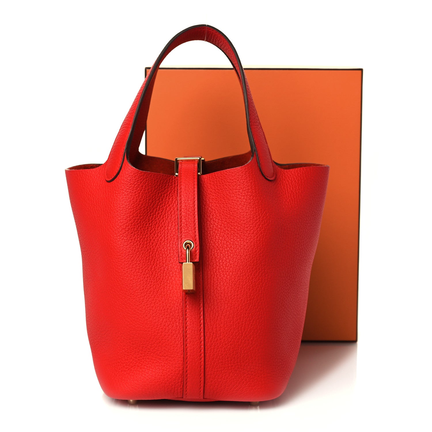 Hermes Taurillon Clemence Picotin Lock 18 PM Rouge De Coeur 11 of 11