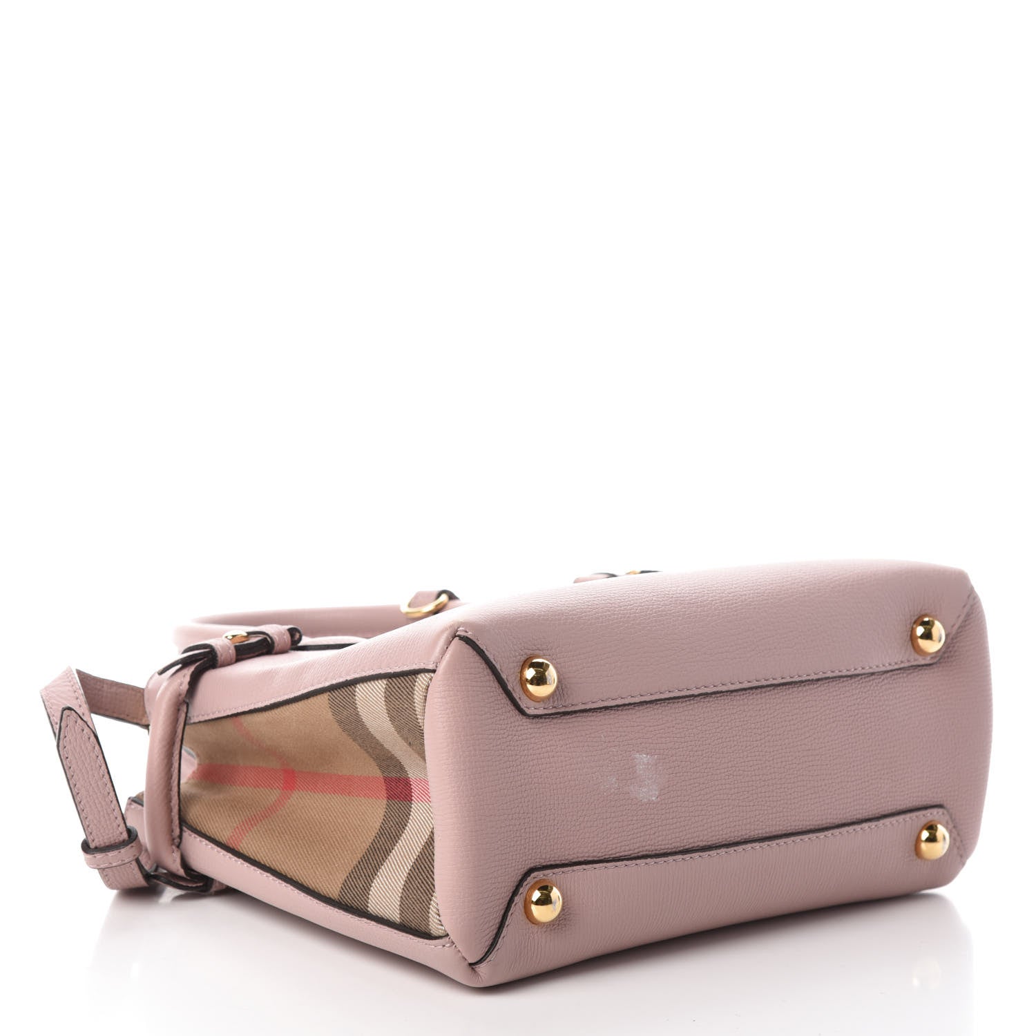 Burberry Grainy Calfskin House Check Small Banner Tote Pale Orchid 4 of 10