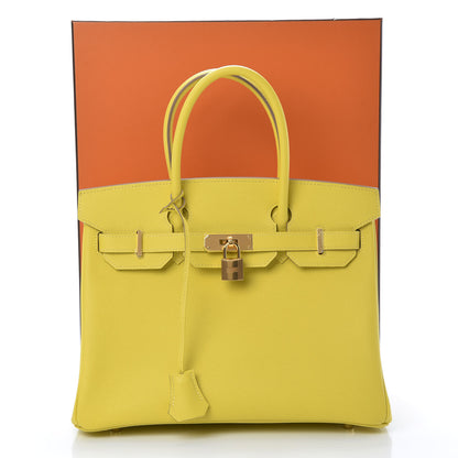 Hermes Epsom Birkin 30 Lime 10 of 10
