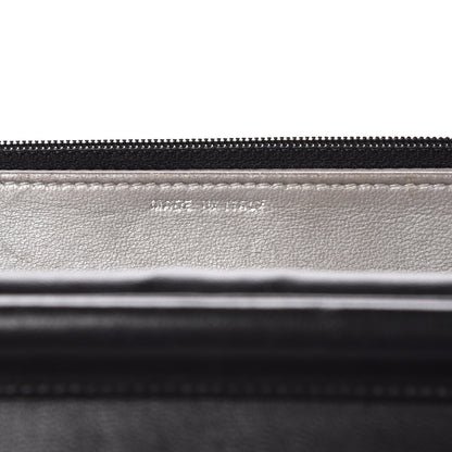 Chanel Lambskin Camellia Embossed Wallet on Chain WOC Black 6 of 16