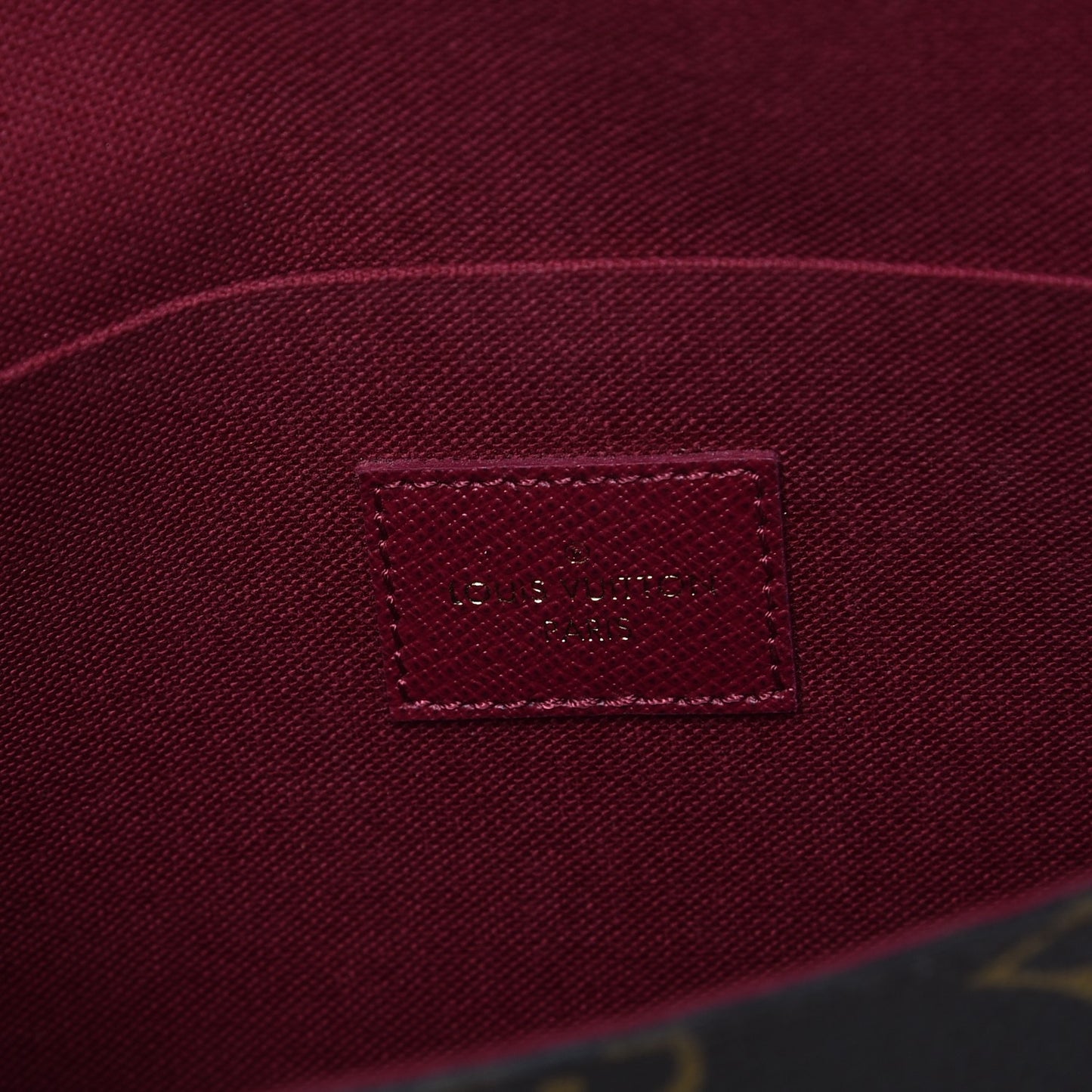 Monogram Pochette Felicie Chain Wallet Fuchsia