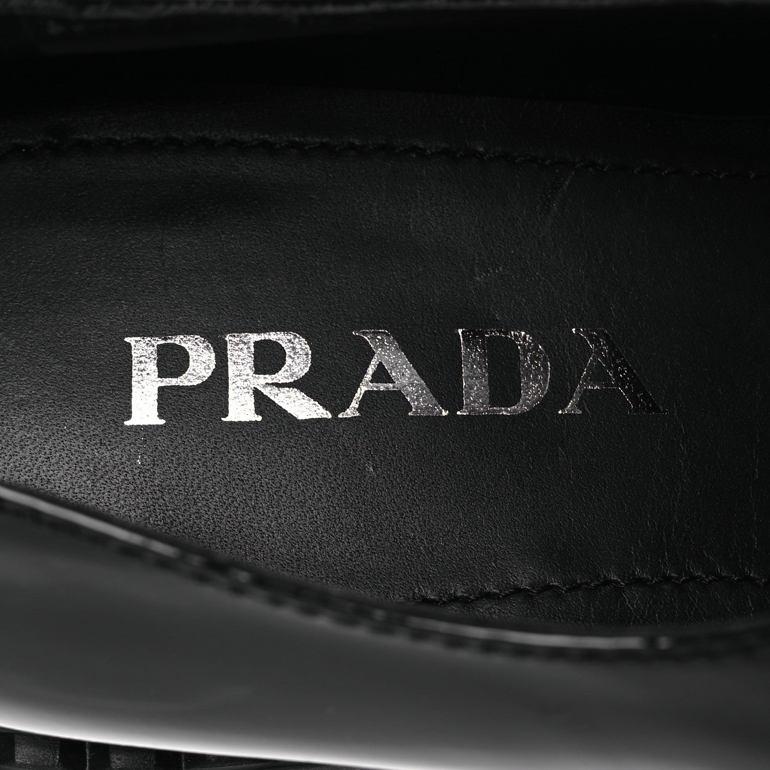 Prada Vernice Triangle 50mm Loafers 41 Black 9 of 10