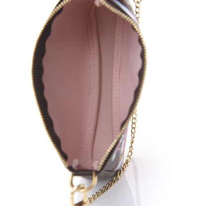 Louis Vuitton Damier Ebene 2020 Christmas Animation Big Wheel Mini Pochette Accessories Rose Ballerine 5 of 11