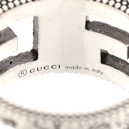 Gucci Sterling Silver Wide Square G Band Ring 53 6.5 4 of 7