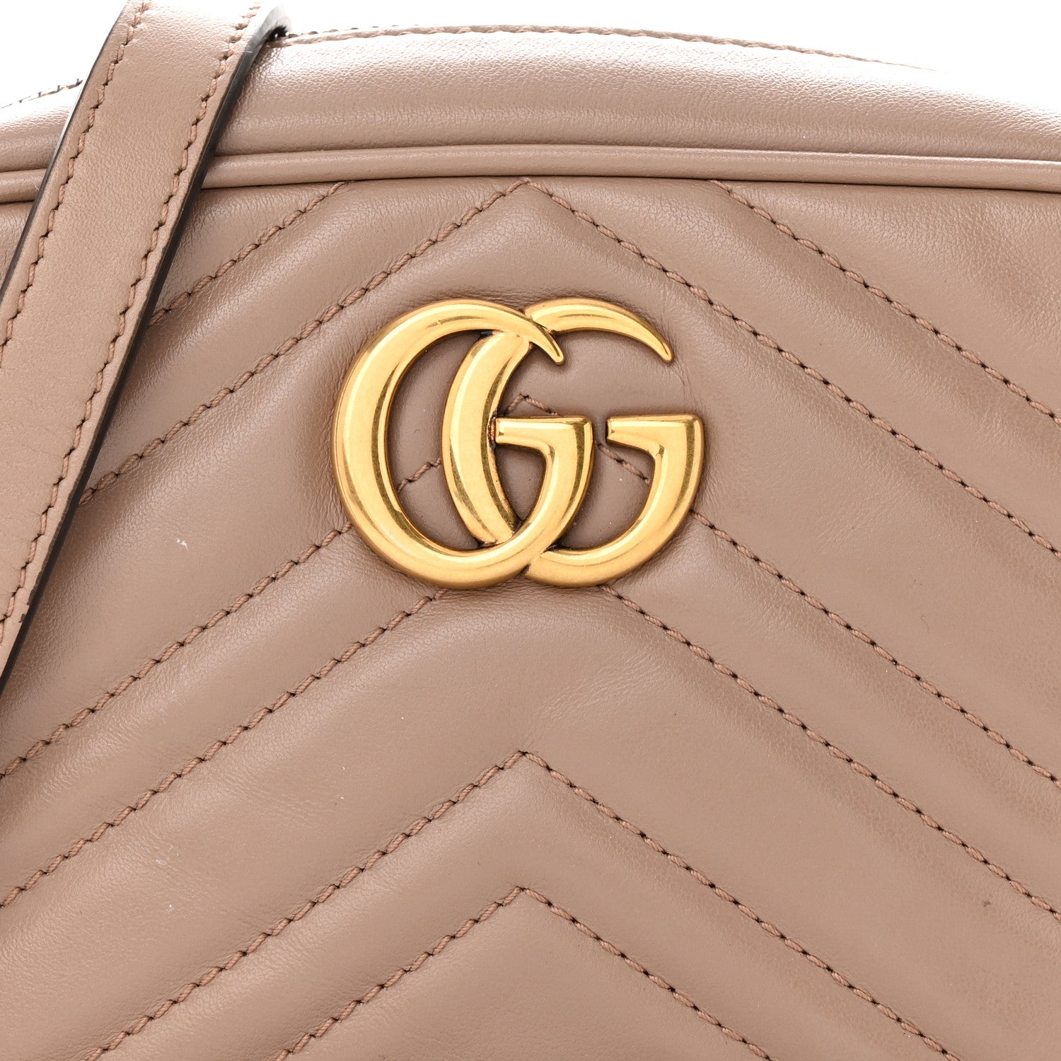 Gucci Calfskin Matelasse Mini GG Marmont Chain Shoulder Bag Porcelain Rose 8 of 12
