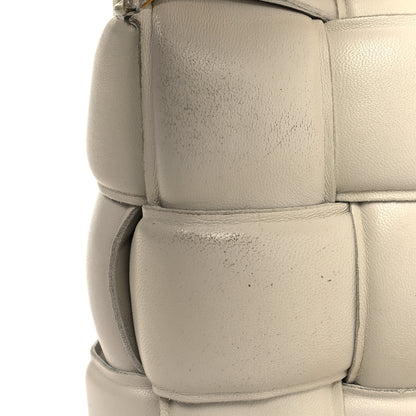 Bottega Veneta Lambskin Maxi Intreccio Padded Chain Cassette Crossbody Bag White 11 of 13