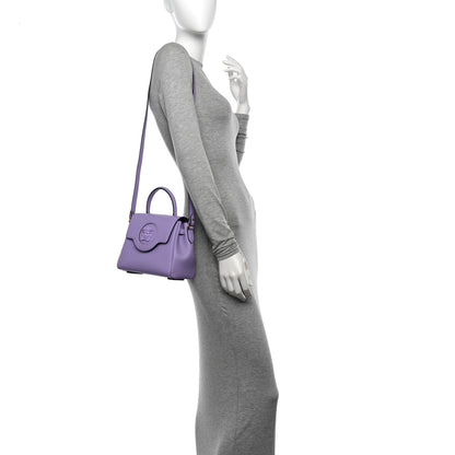 Versace Calfskin Medusa Small Top Handle Handbag Lilac 2 of 11