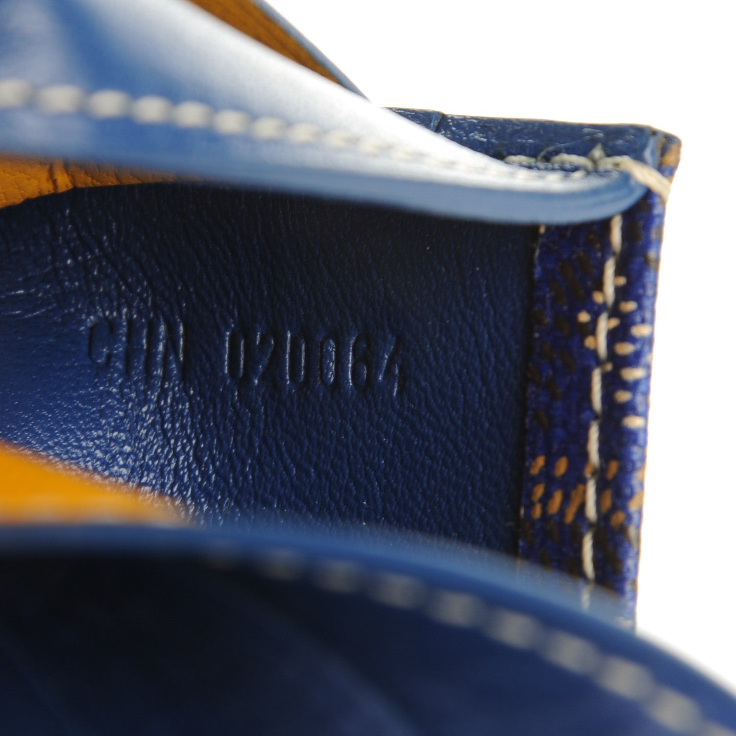 Goyard Goyardine Saint Marc Folding Card Case Navy 7 of 7