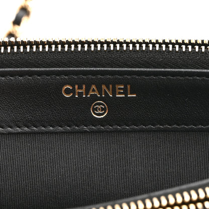 Chanel Lurex Straw Small Deauville Clutch With Chain Blue 8 of 14