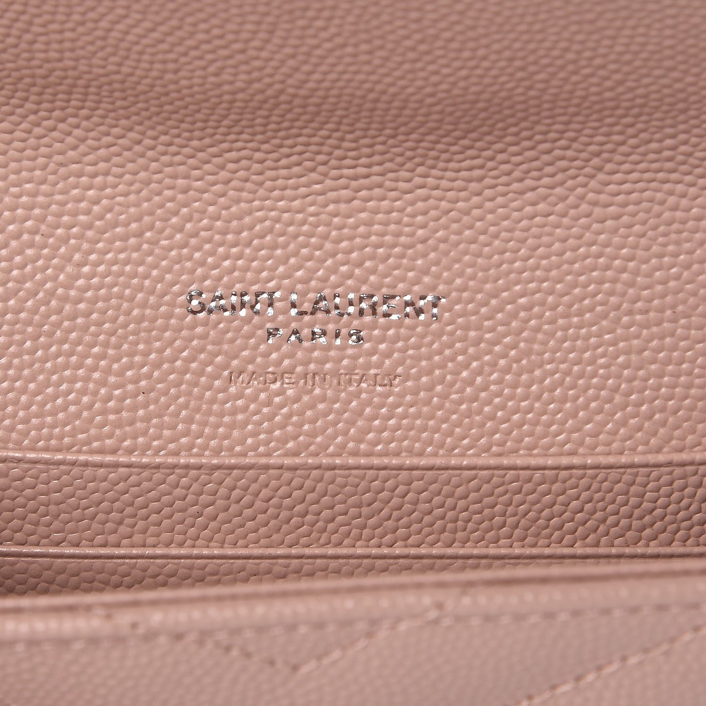 Grain De Poudre Matelasse Chevron Small Monogram Envelope Wallet Pale Blush