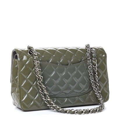 Chanel Patent Calfskin Quilted Medium Double Flap Grey 3 of 12