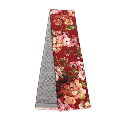 Gucci Wool GG Monogram Miniorophin Scarf Lacquer Pink 2 of 4