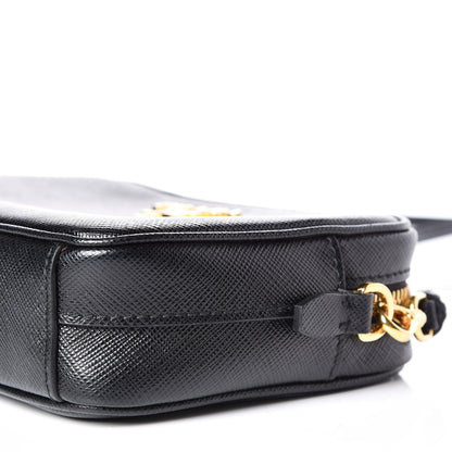 Prada Saffiano Lux Small Camera Crossbody Bag Black 8 of 10